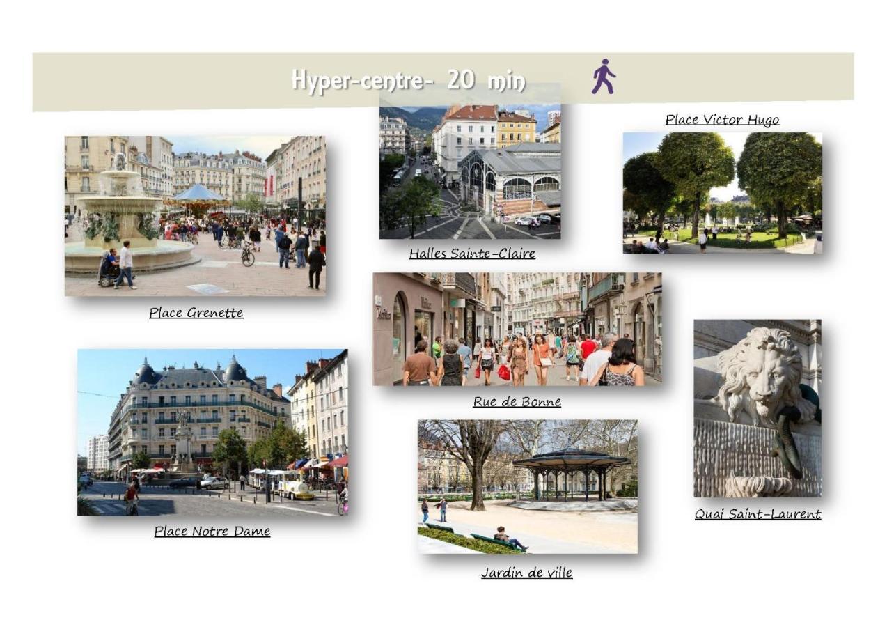 Le 62 - Spacieux T2 Avec Jardin, Parking & Tramway Grenoble Exterior photo